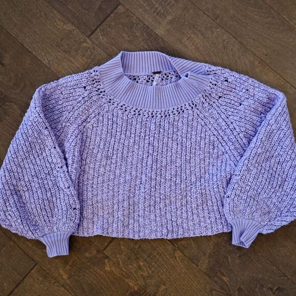 FREE PEOPLE LILAC BOUQUET IN A SWIRL PULLOVER‎ SWEATER SZ XS - Picture 1 of 7